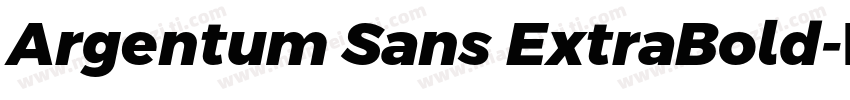 Argentum Sans ExtraBold字体转换